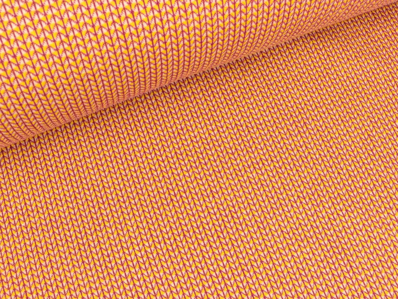 Jacquardjersey Knit Knit Ministripes polenta-meringa