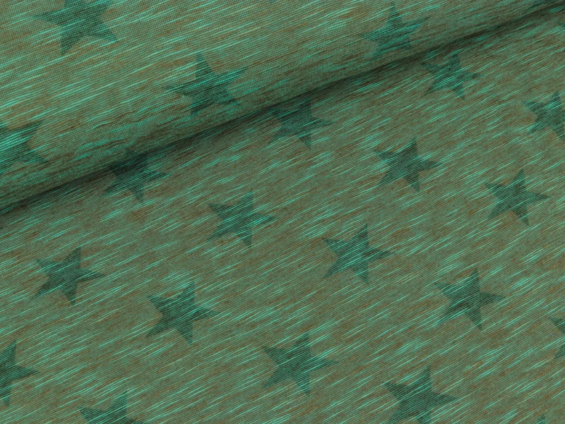 Jersey Nadine Sterne grün-mint meliert