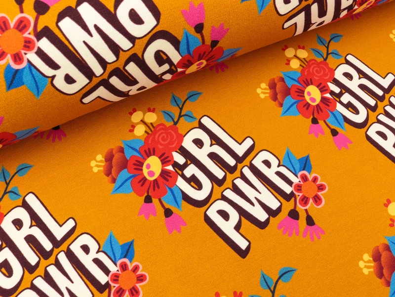 Hamburger Liebe Baumwollsweat Bloom Girl Power curry