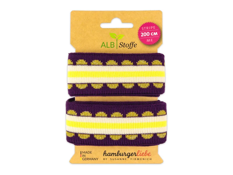 Stripe Me Icon Check Point Band viola-gold-meringa-giallino