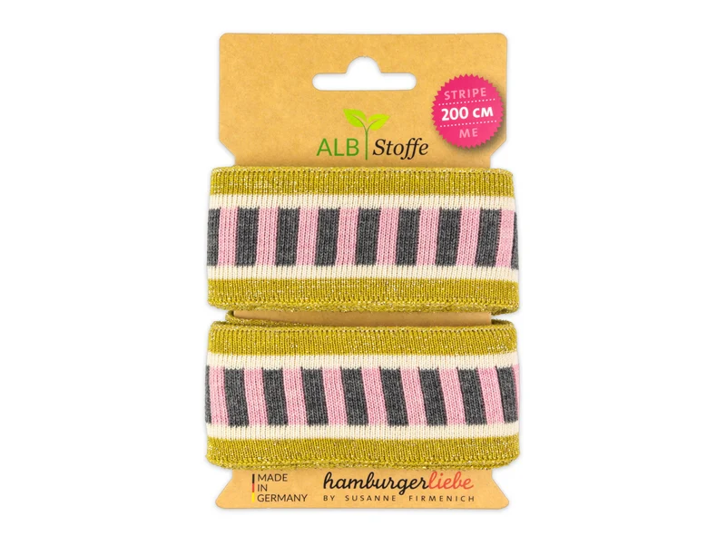 Stripe Me Icon Check Point Band gold-meringa-rose-carbon