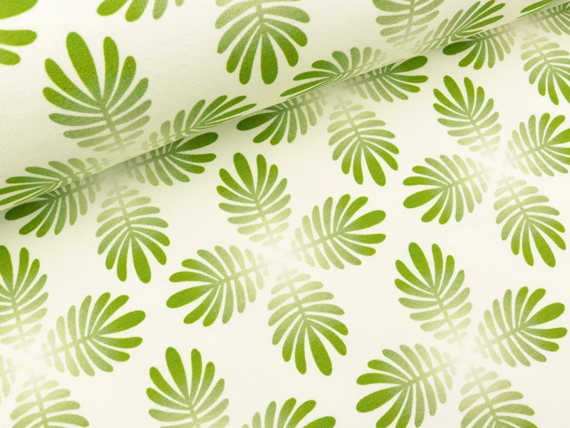 Hamburger Liebe Baumwollsweat Check Point Leaf meringa-olivia