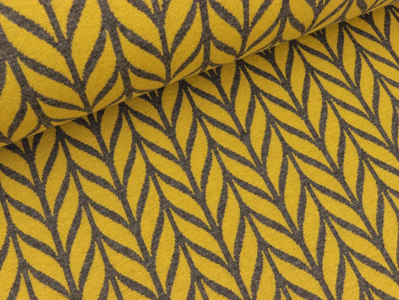 Reststück 64cm - Hamburger Liebe Pattern Love Jacquardjersey Maxi Knit senf-carbon