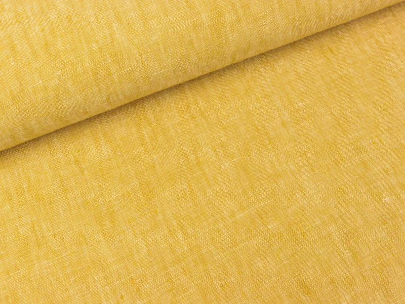 Reststück 26cm - Leinenstoff Georgio ocre meliert