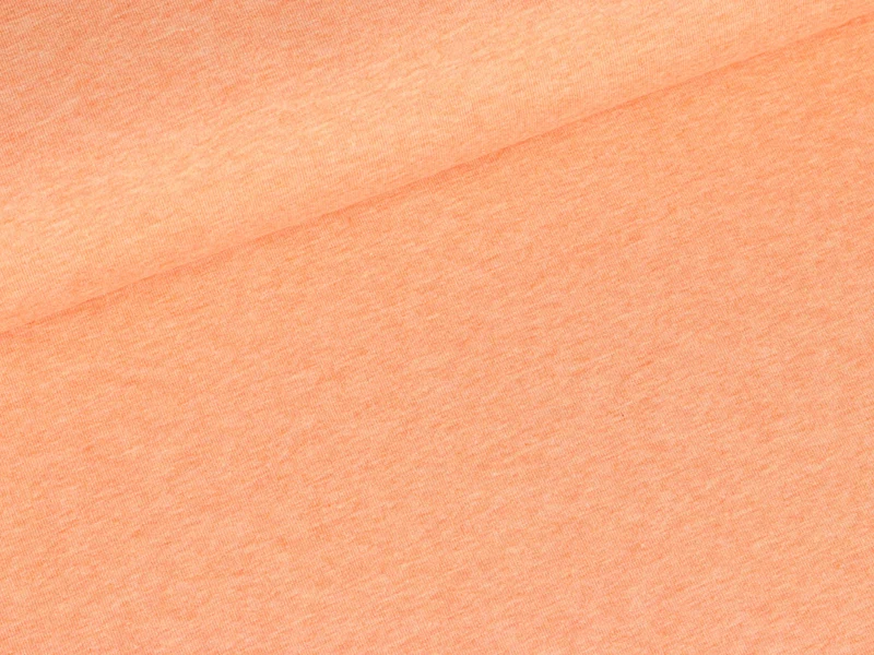 Reststück 45cm - Baumwolljersey Jaro apricot meliert