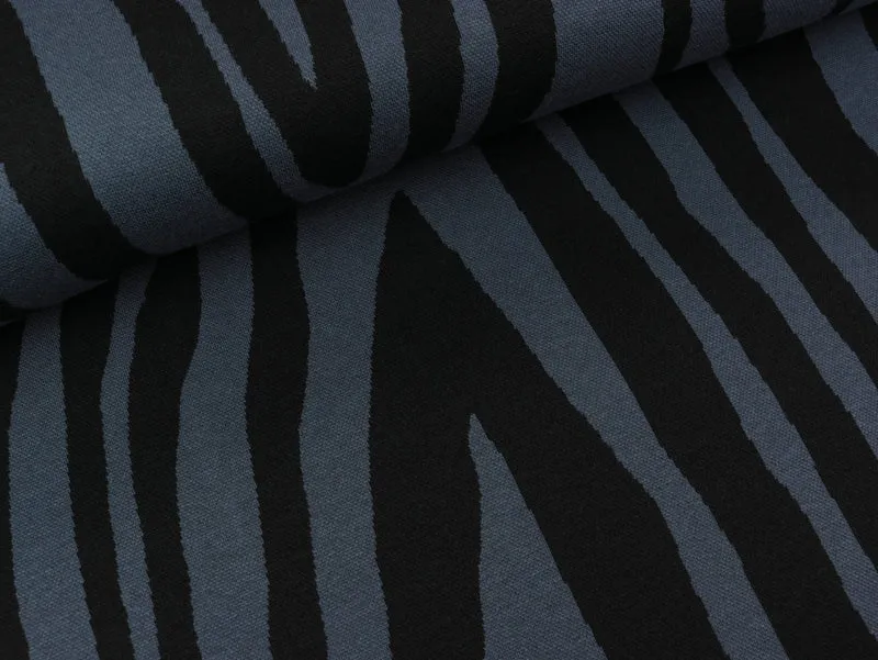 Reststück 58cm - Jacquard Jersey Wood dunkelgrau-schwarz by Thorsten Berger