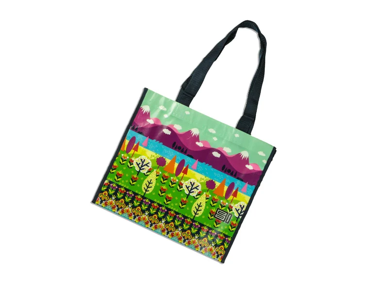 Reststück 45cm - Baumwolljersey DayDream Bordüre plus Tasche