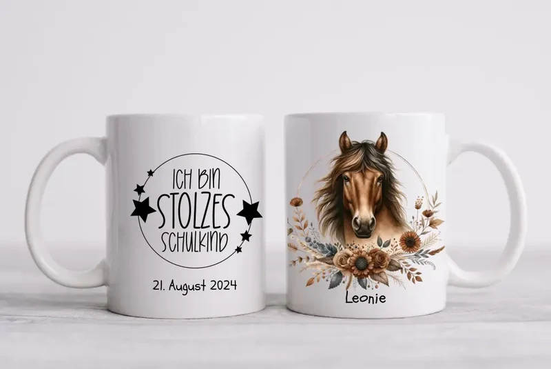 Personalisiertes Geschenk zur Einschulung mit Namen & Text