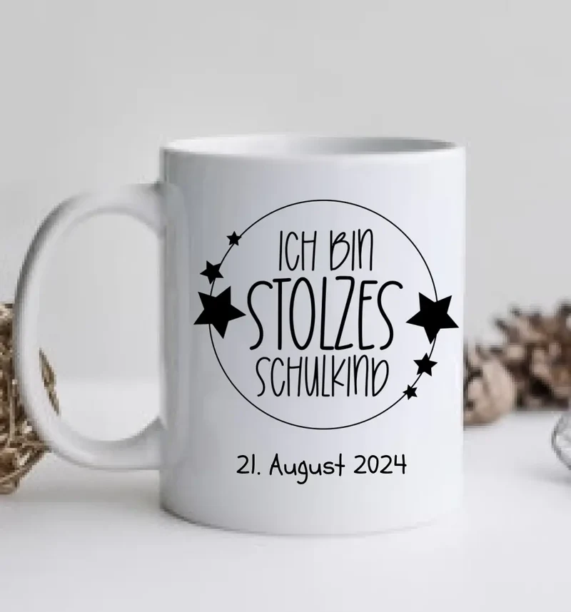 Personalisiertes Geschenk zur Einschulung mit Namen & Text