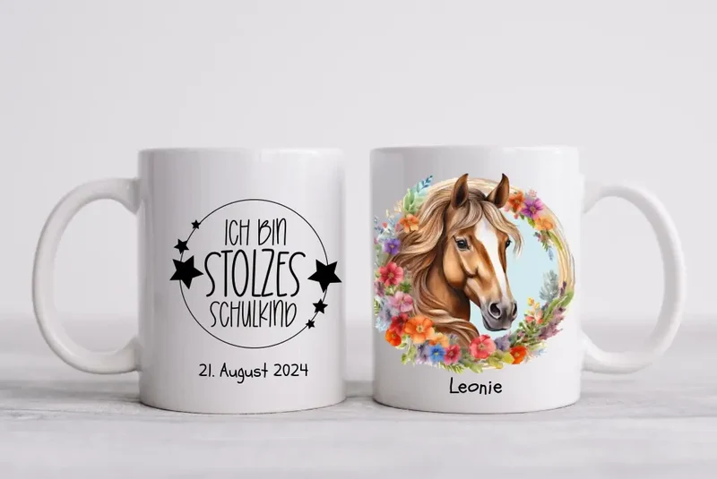 Personalisiertes Geschenk zur Einschulung mit Namen & Text
