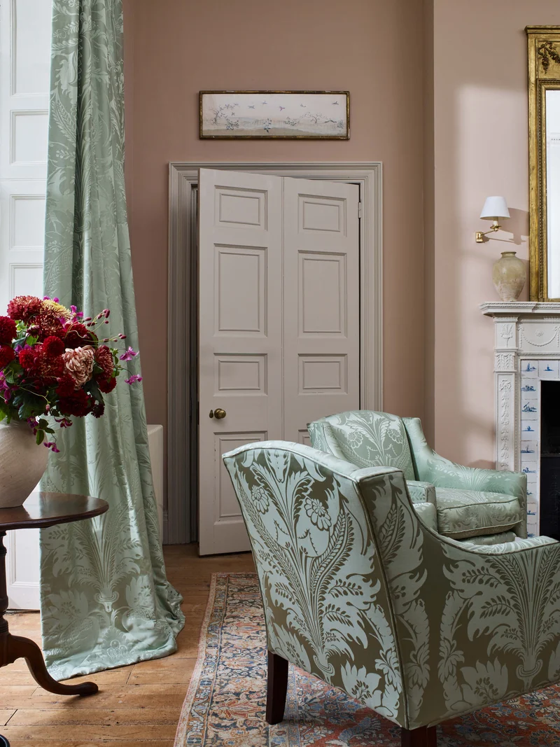 Silk Damask - eau de nil