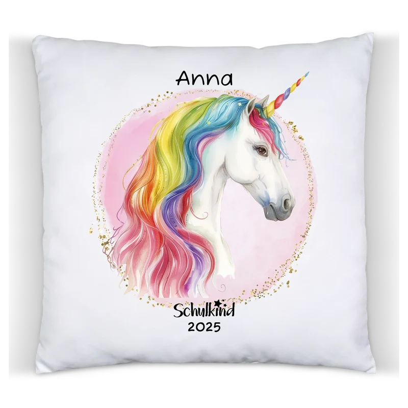 Geschenk zur Einschulung - Kissen mit Namen