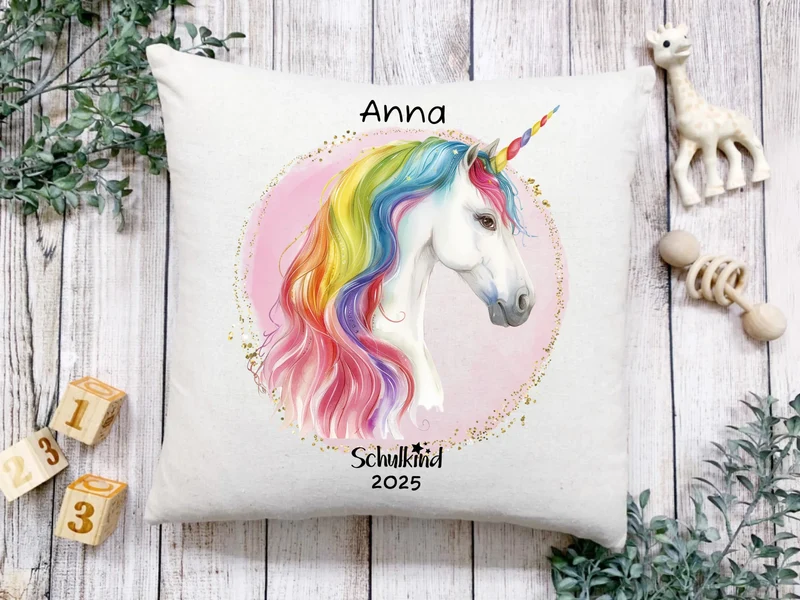 Geschenk zur Einschulung - Kissen mit Namen