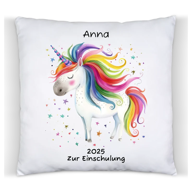Personalisiertes Namensbild - Kinderposter Einhorn für Mädchen - Kinderzimmer Bild