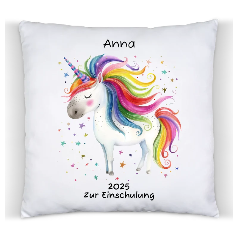 Personalisiertes Namensbild - Kinderposter Einhorn für Mädchen - Kinderzimmer Bild