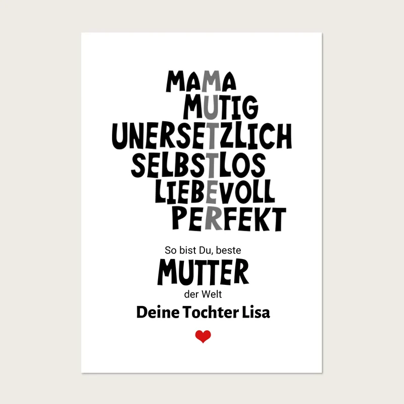 Personalisiertes Poster "Definition Mama" – Muttertagsgeschenk & Geburtstagsgeschenk
