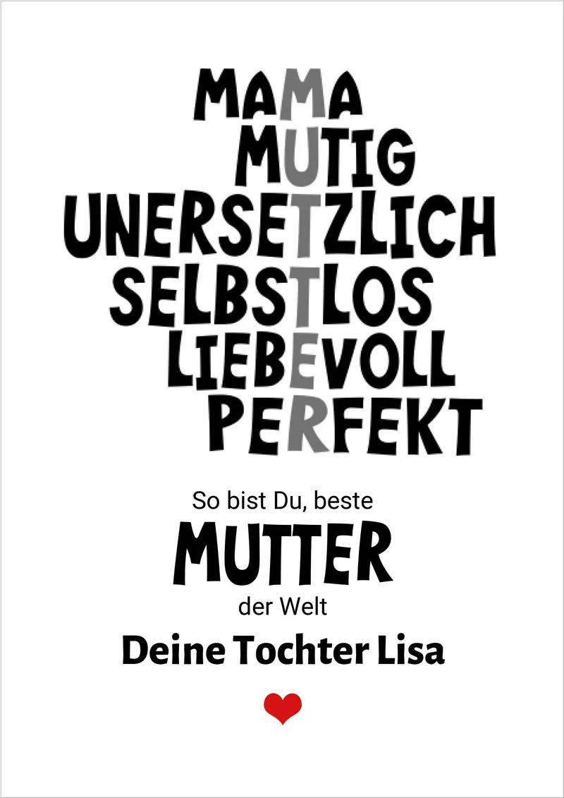 Personalisiertes Poster "Definition Mama" – Muttertagsgeschenk & Geburtstagsgeschenk