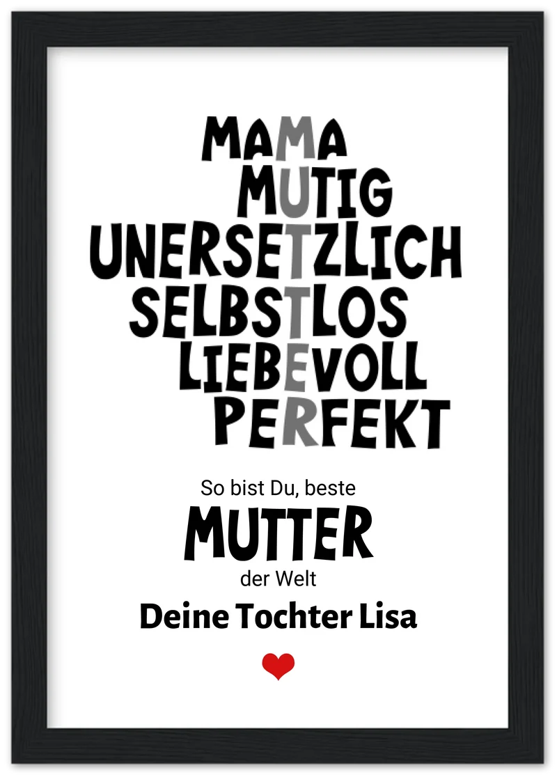 Personalisiertes Poster "Definition Mama" – Muttertagsgeschenk & Geburtstagsgeschenk