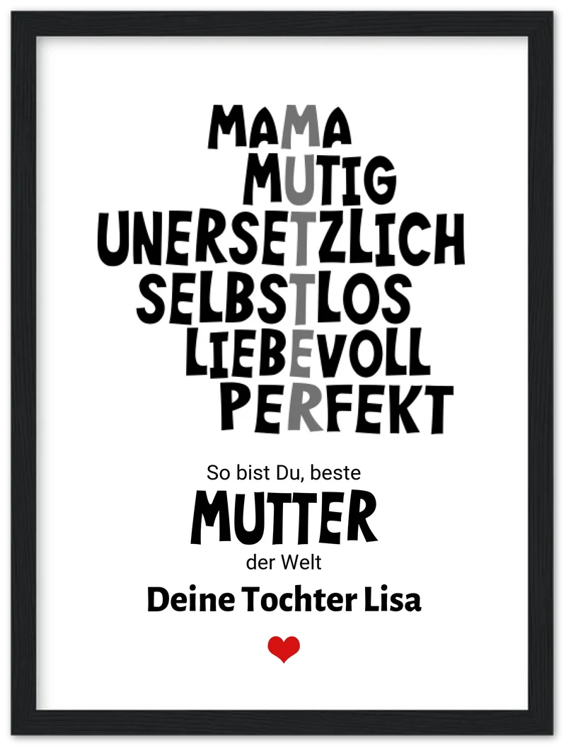 Personalisiertes Poster "Definition Mama" – Muttertagsgeschenk & Geburtstagsgeschenk