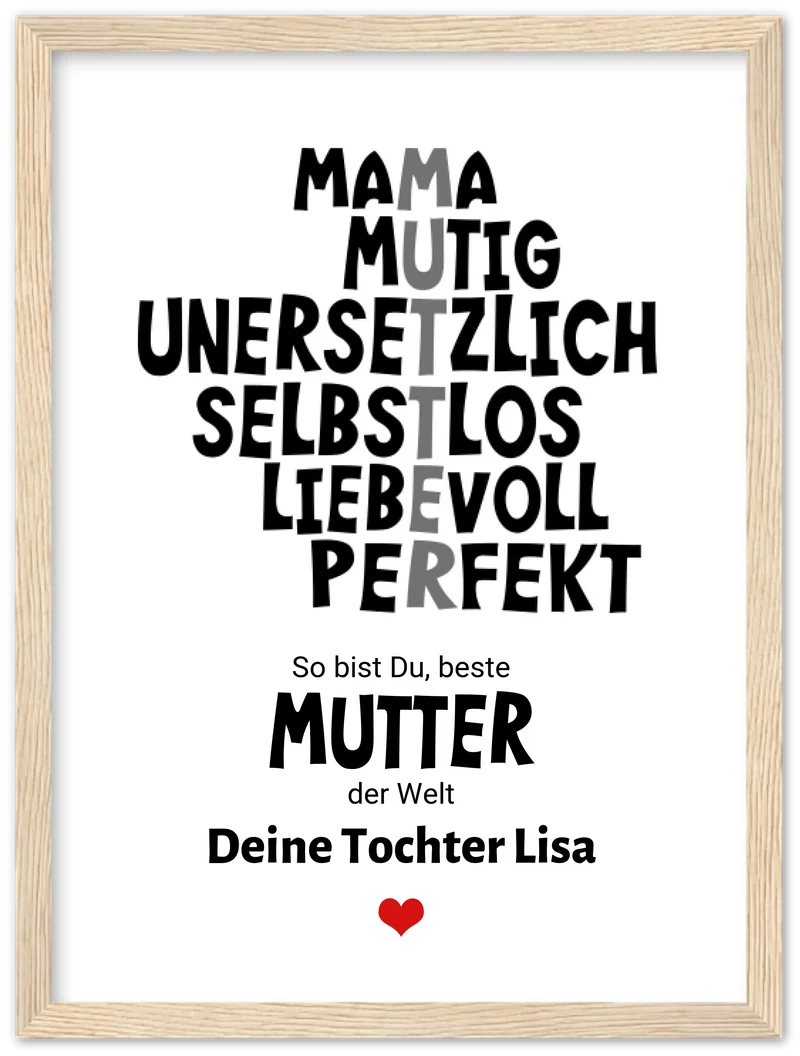 Personalisiertes Poster "Definition Mama" – Muttertagsgeschenk & Geburtstagsgeschenk