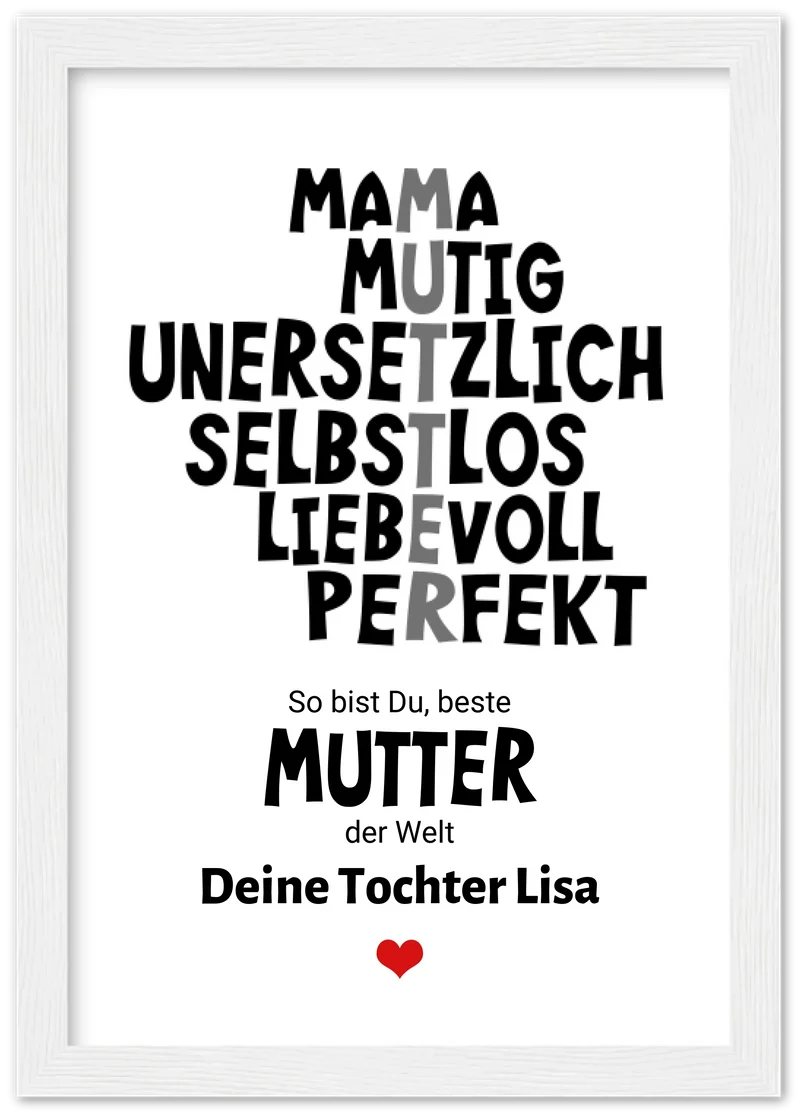 Personalisiertes Poster "Definition Mama" – Muttertagsgeschenk & Geburtstagsgeschenk
