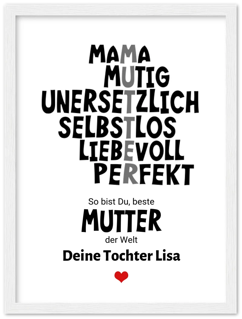 Personalisiertes Poster "Definition Mama" – Muttertagsgeschenk & Geburtstagsgeschenk