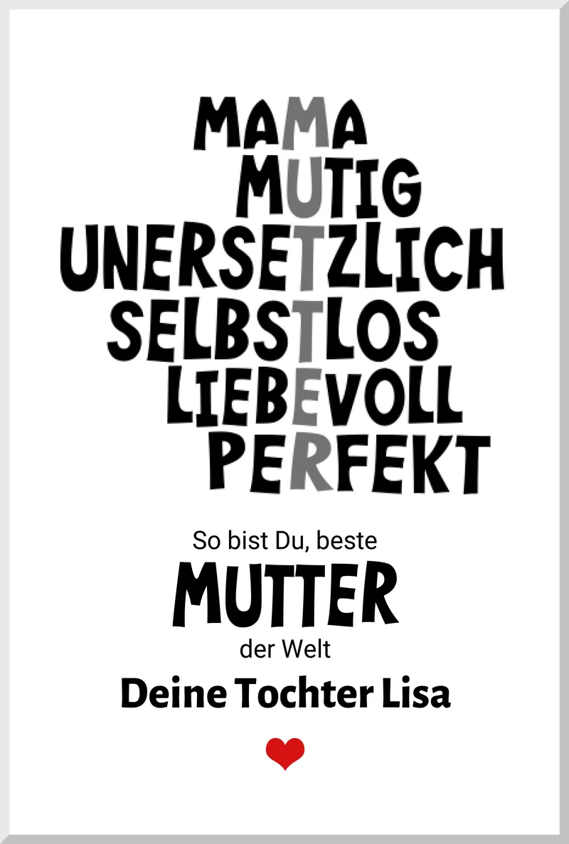 Personalisiertes Poster "Definition Mama" – Muttertagsgeschenk & Geburtstagsgeschenk
