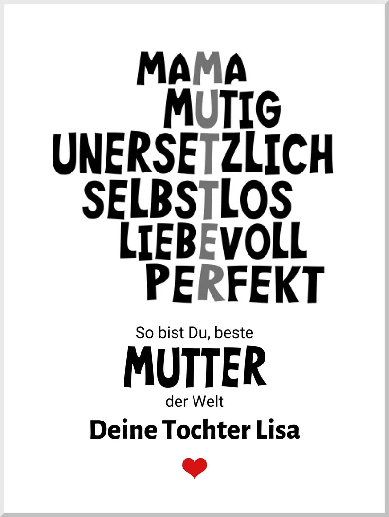Personalisiertes Poster "Definition Mama" – Muttertagsgeschenk & Geburtstagsgeschenk