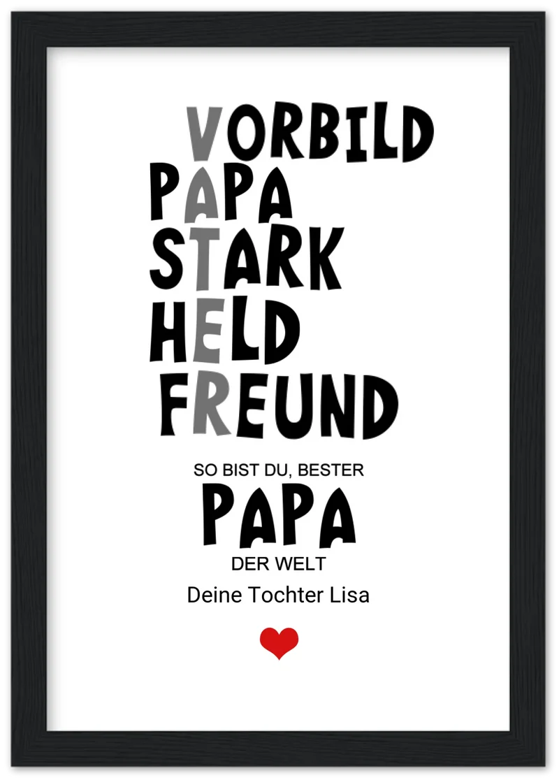 Personalisiertes Geschenk "Definition Vater" | Bild Geburtstagsgeschenk Vatertagsgeschenk - Zeitraum-Kunstdrucke