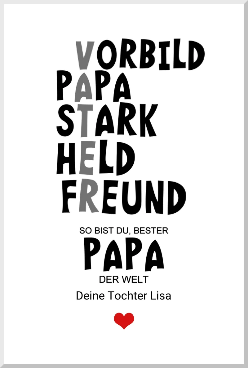 Personalisiertes Geschenk "Definition Vater" | Bild Geburtstagsgeschenk Vatertagsgeschenk - Zeitraum-Kunstdrucke
