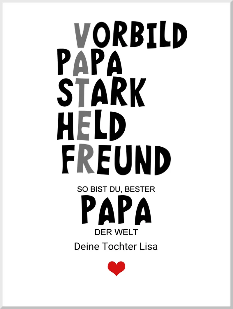 Personalisiertes Geschenk "Definition Vater" | Bild Geburtstagsgeschenk Vatertagsgeschenk - Zeitraum-Kunstdrucke