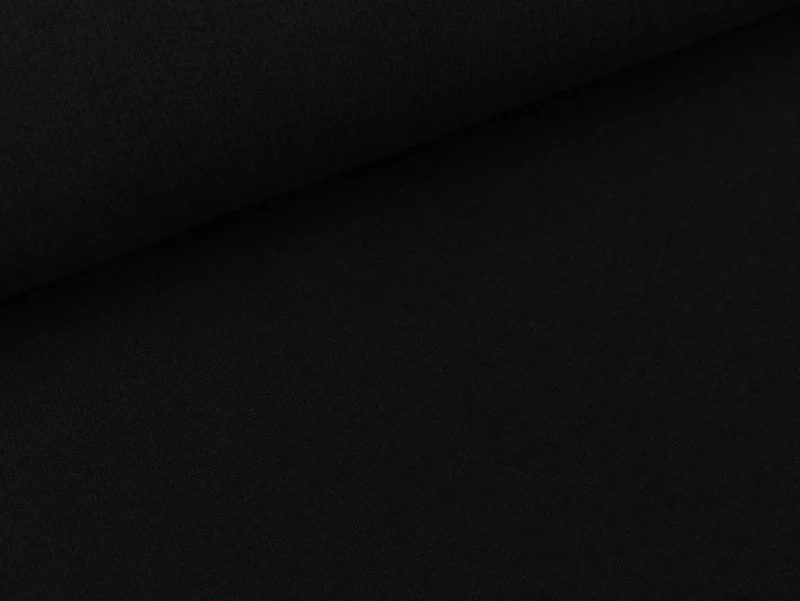 Reststück 30cm - Feinstrick Bene schwarz uni