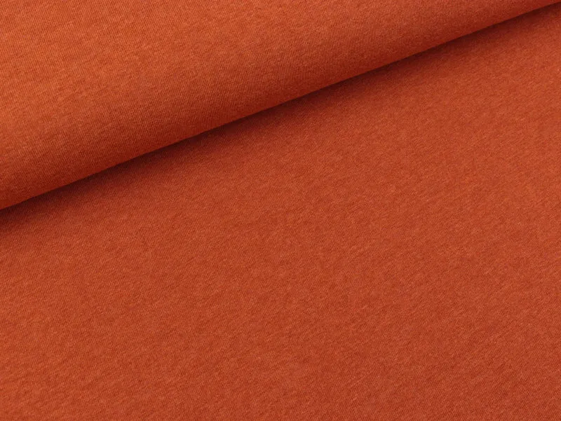 Reststück 98cm - Baumwolljersey Vanessa terracotta melange