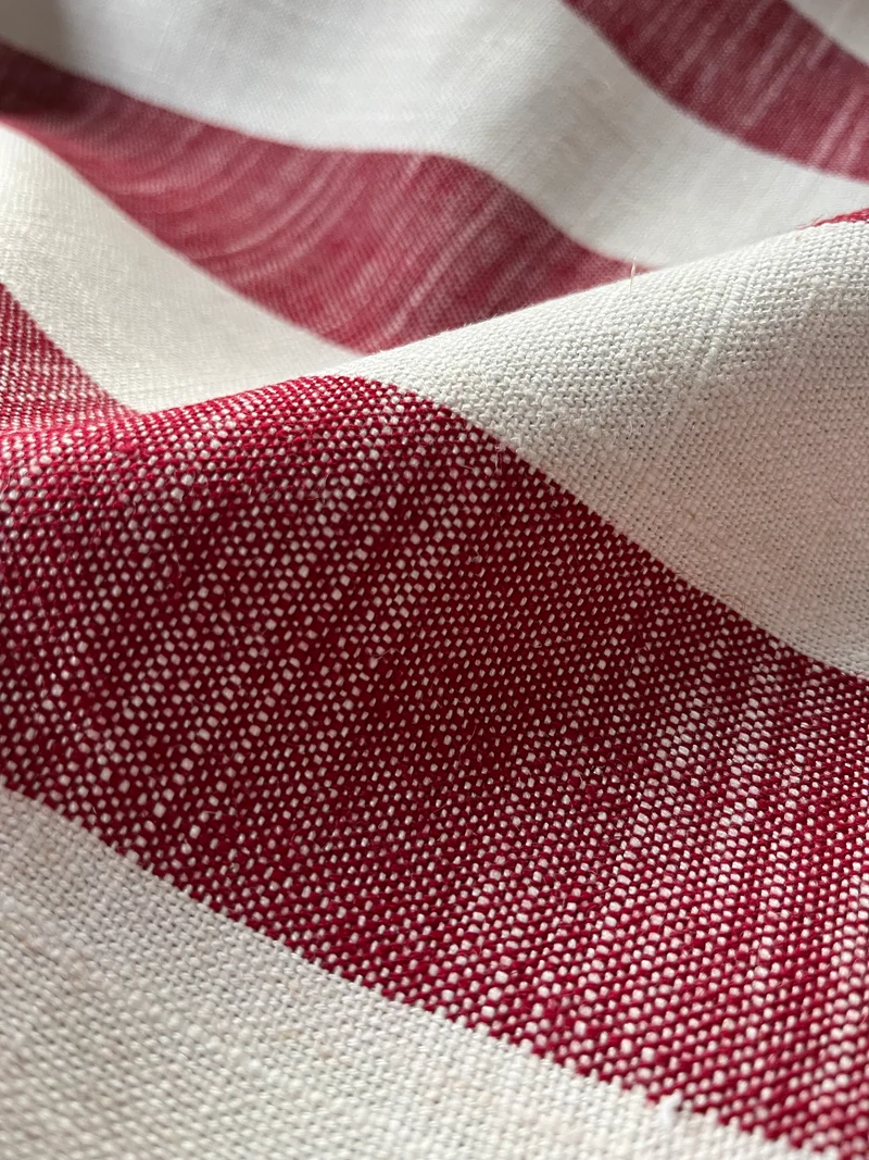 Viskose Streifen - creme & altrot