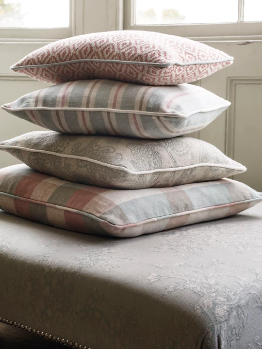 Linen Check - blush