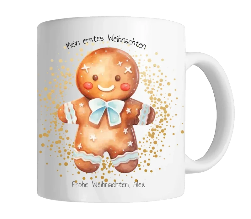 Geschenk Nikolaus, Weihnachten personalisiert - Kindertasse, Kinderbecher, Kinderteller - Nikolaustasse, Weihnachtstasse - mit Name