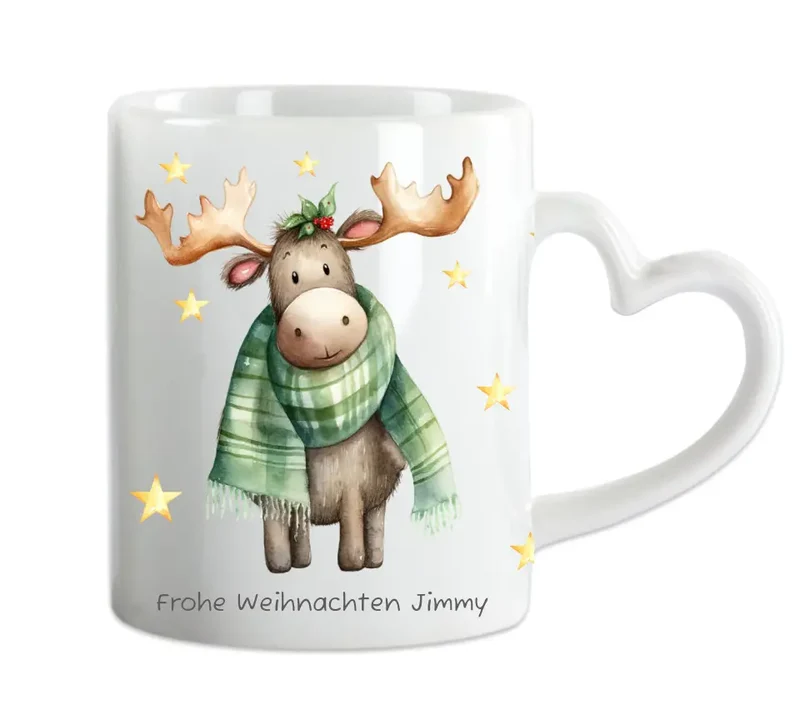 Geschenk Nikolaus, Weihnachten personalisiert - Kindertasse, Kinderbecher, Kinderteller - Nikolaustasse, Weihnachtstasse - mit Name