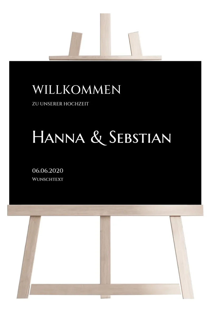 Willkommensposter Hochzeit | Willkommensschild Hochzeit personalisiert mit Namen Datum | Empfang Schild Hochzeit