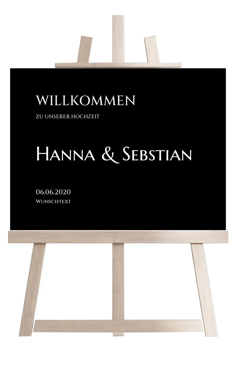 Willkommensposter Hochzeit | Willkommensschild Hochzeit personalisiert mit Namen Datum | Empfang Schild Hochzeit
