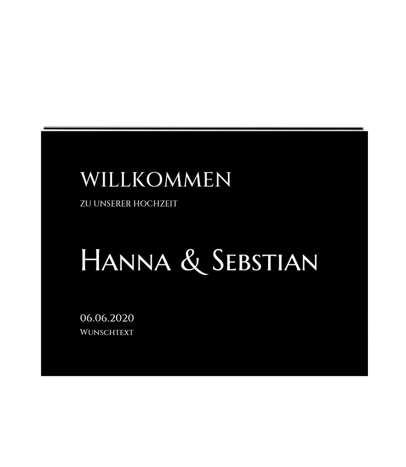 Willkommensposter Hochzeit | Willkommensschild Hochzeit personalisiert mit Namen Datum | Empfang Schild Hochzeit