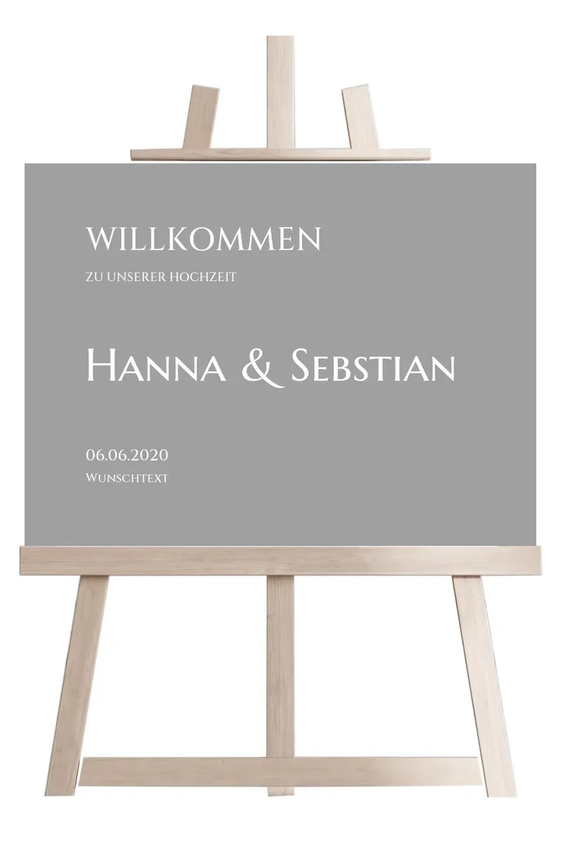 Willkommensposter Hochzeit | Willkommensschild Hochzeit personalisiert mit Namen Datum | Empfang Schild Hochzeit