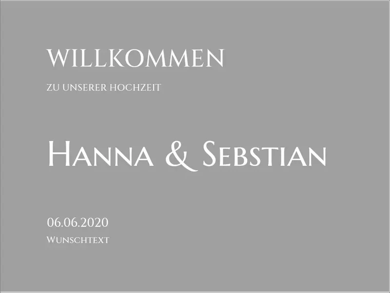 Willkommensposter Hochzeit | Willkommensschild Hochzeit personalisiert mit Namen Datum | Empfang Schild Hochzeit
