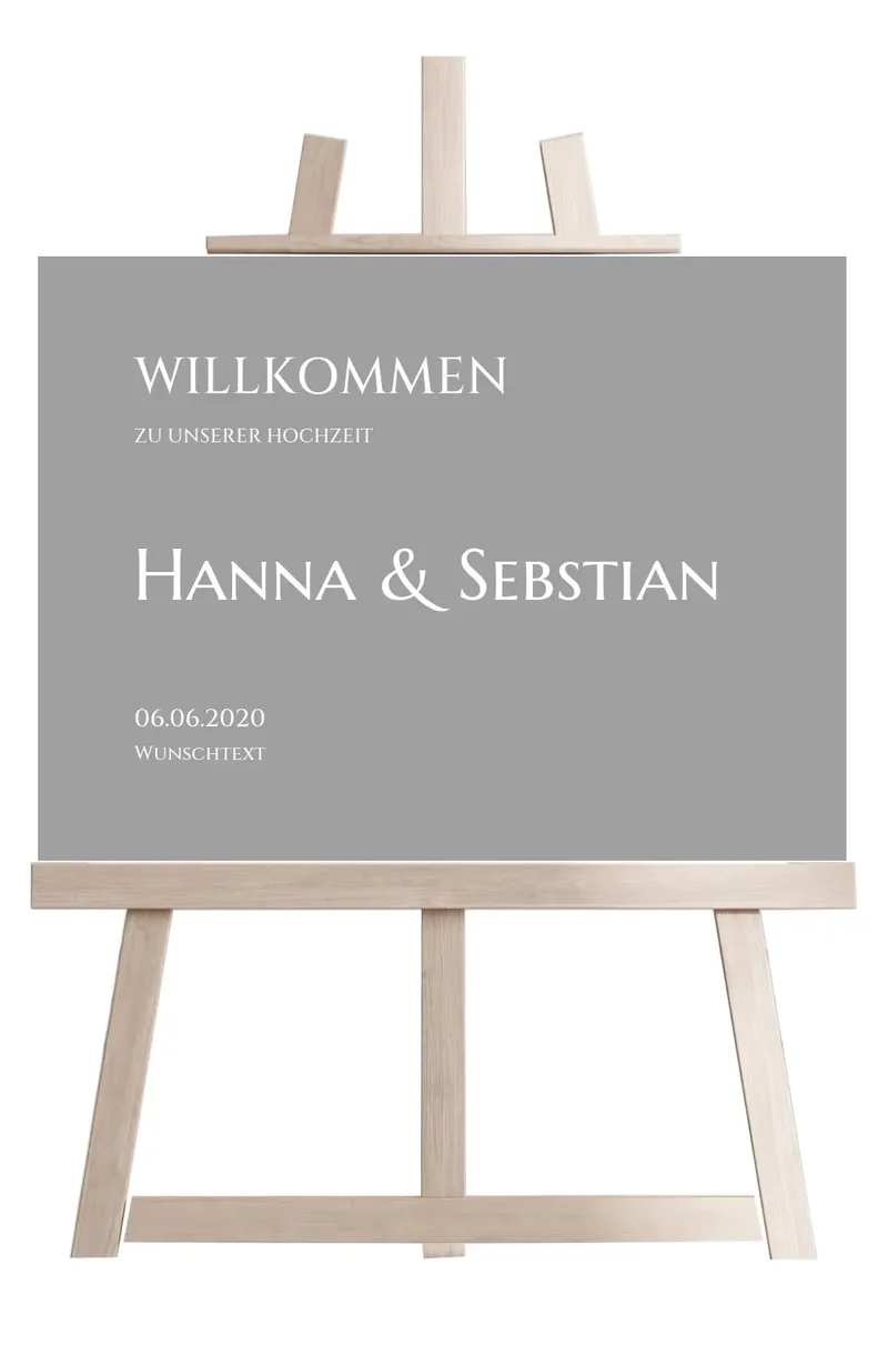Willkommensposter Hochzeit | Willkommensschild Hochzeit personalisiert mit Namen Datum | Empfang Schild Hochzeit