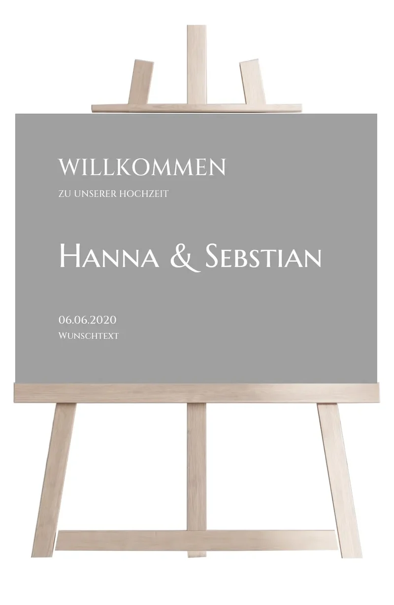 Willkommensposter Hochzeit | Willkommensschild Hochzeit personalisiert mit Namen Datum | Empfang Schild Hochzeit