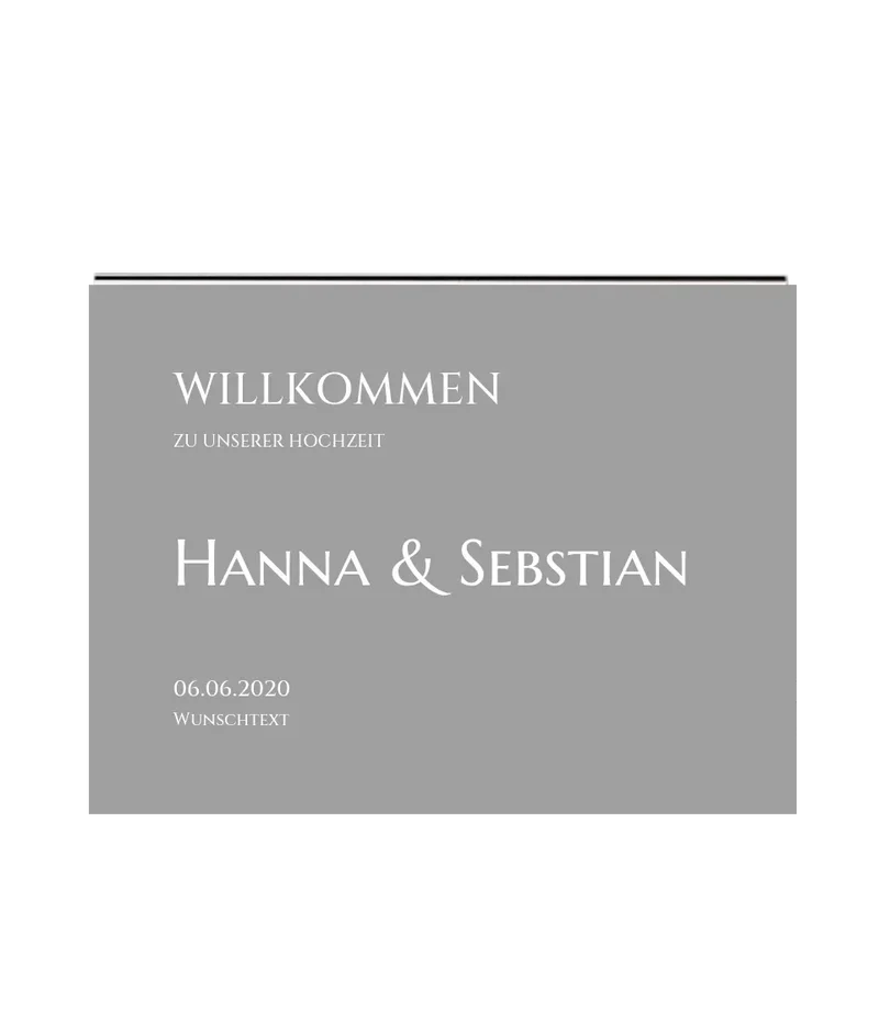 Willkommensposter Hochzeit | Willkommensschild Hochzeit personalisiert mit Namen Datum | Empfang Schild Hochzeit