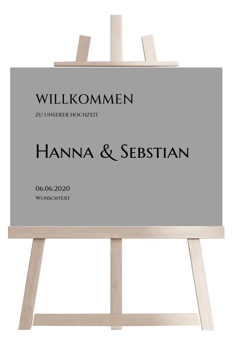 Willkommensposter Hochzeit | Willkommensschild Hochzeit personalisiert mit Namen Datum | Empfang Schild Hochzeit