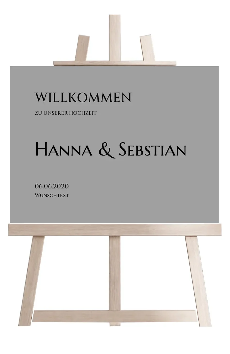 Willkommensposter Hochzeit | Willkommensschild Hochzeit personalisiert mit Namen Datum | Empfang Schild Hochzeit