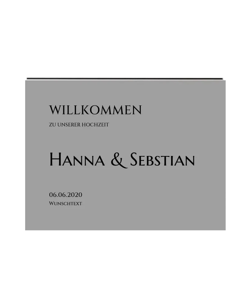 Willkommensposter Hochzeit | Willkommensschild Hochzeit personalisiert mit Namen Datum | Empfang Schild Hochzeit