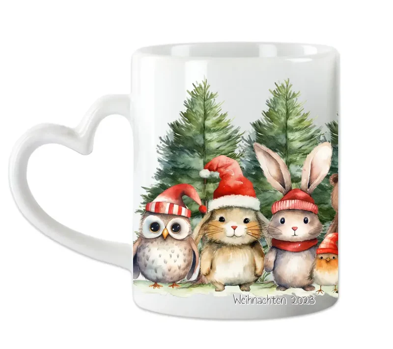 Geschenk Nikolaus, Weihnachten personalisiert - Kindertasse, Kinderbecher, Kinderteller - Nikolaustasse, Weihnachtstasse - mit Name