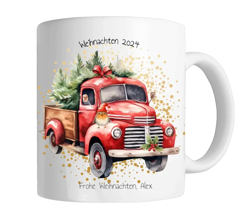 Geschenk Nikolaus, Weihnachten personalisiert - Kindertasse, Kinderbecher, Kinderteller - Nikolaustasse, Weihnachtstasse - mit Name
